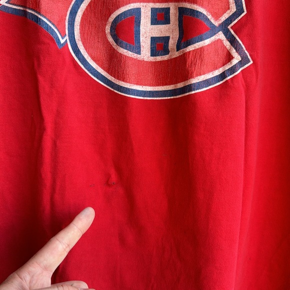 Vintage Montreal Canadiens T-Shirt / Large / 90s / Single Stitch / NHL - Picture 7 of 8